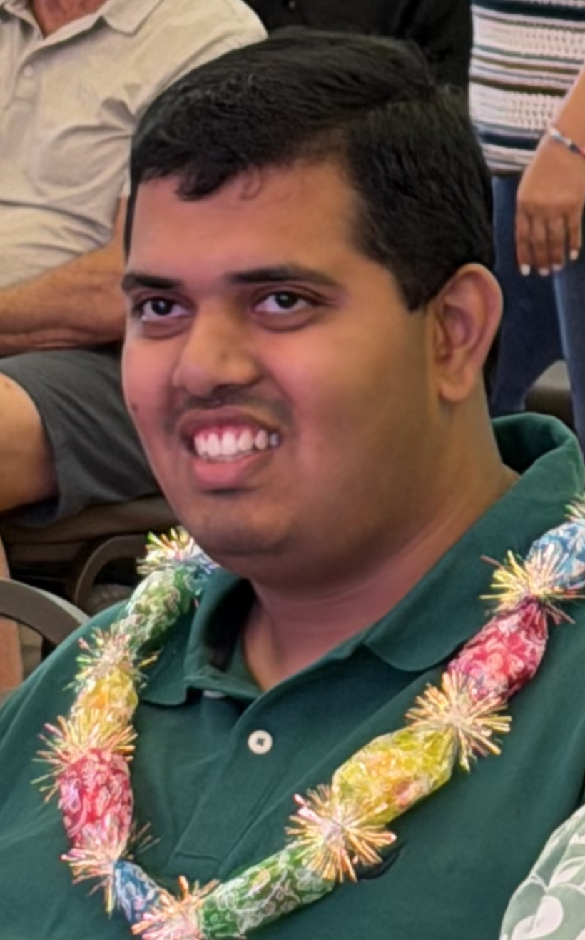 Arkay celebrating with friends and family